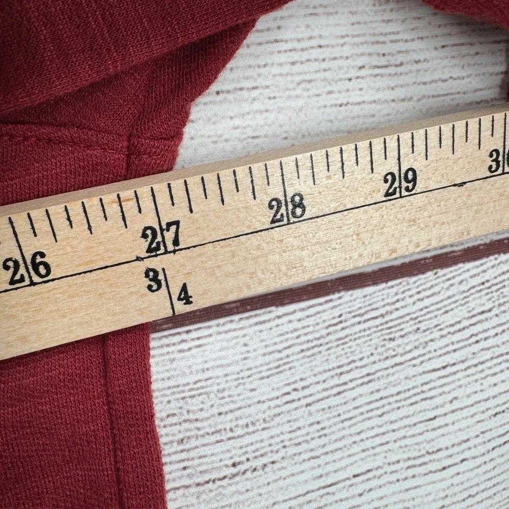 True Religion Hoodie Pullover Henley Kangaroo Pocket‎ Red Casual Size 3XL